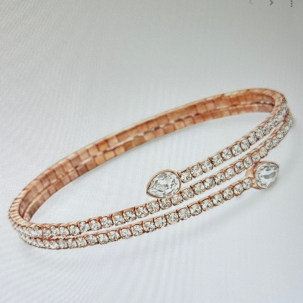 Swarovski Rose Gold and Silver Crystal Bracelet